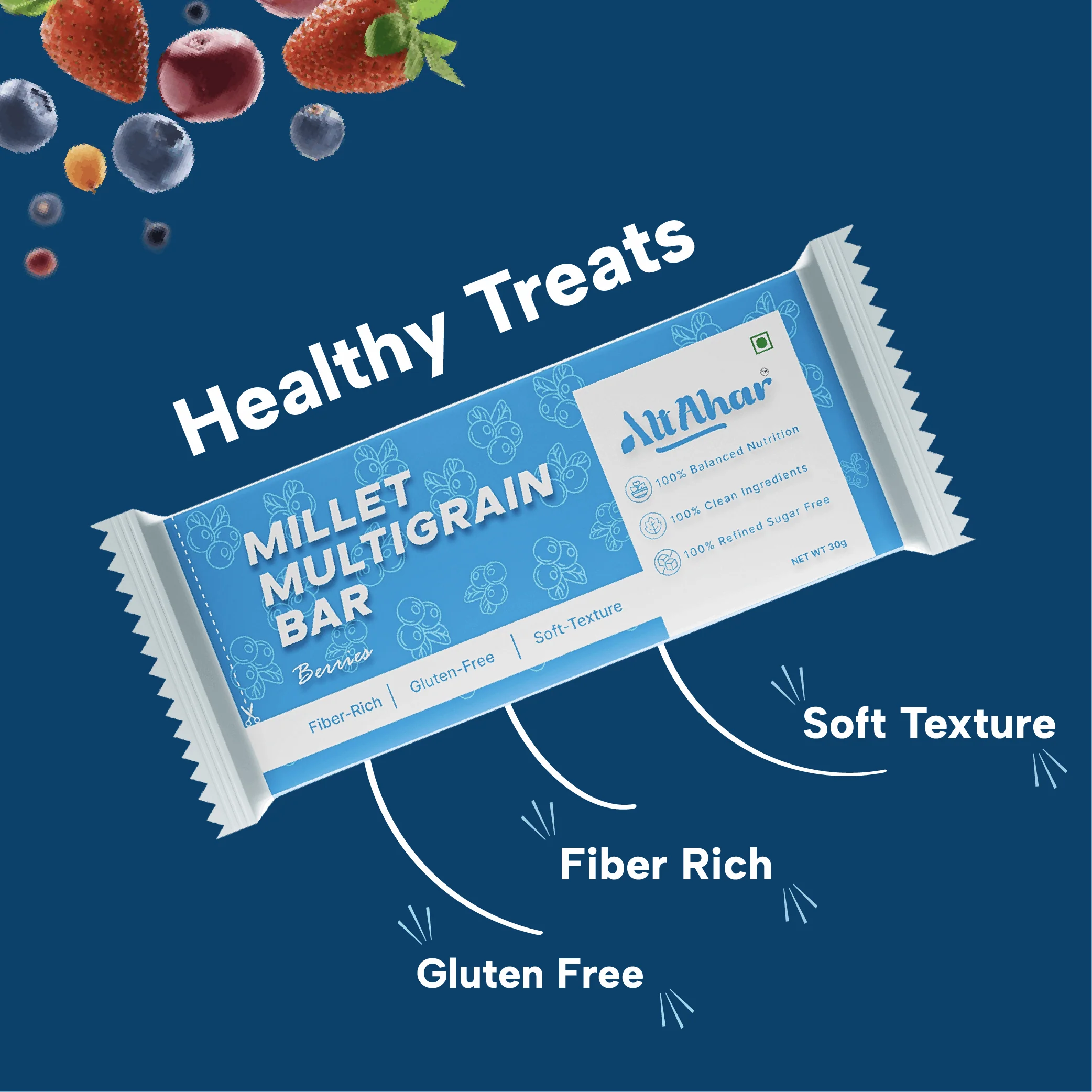 Millet Multigrain Bars - Blueberry & Cranberry Superfruit (Pack of 6) - Image 4
